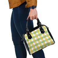 Aloha Hawaii Ilima Maile Lei Shoulder Handbag Palaka Inspired Hawaiian-plaid White LT14 - Polynesian Pride