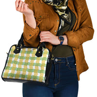 Aloha Hawaii Ilima Maile Lei Shoulder Handbag Palaka Inspired Hawaiian-plaid White LT14 - Polynesian Pride