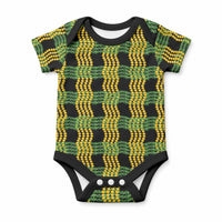 Aloha Hawaii Ilima Maile Lei Baby Onesie Palaka Inspired Hawaiian-plaid Black LT14 Black - Polynesian Pride