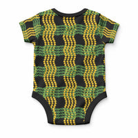 Aloha Hawaii Ilima Maile Lei Baby Onesie Palaka Inspired Hawaiian-plaid Black LT14 - Polynesian Pride