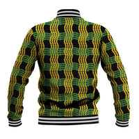 Aloha Hawaii Ilima Maile Lei Baseball Jacket Palaka Inspired Hawaiian-plaid Black LT14 - Polynesian Pride