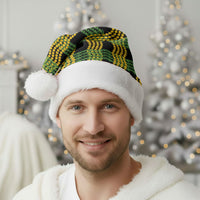 Aloha Hawaii Ilima Maile Lei Christmas Santa Hat Palaka Inspired Hawaiian-plaid Black LT14 - Polynesian Pride