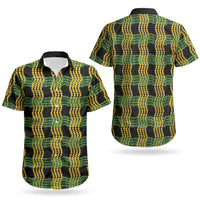 Aloha Hawaii Ilima Maile Lei Couples Matching Off Shoulder Maxi Dress and Hawaiian Shirt Palaka Inspired Hawaiian-plaid Black LT14 - Polynesian Pride