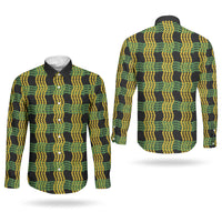 Aloha Hawaii Ilima Maile Lei Couples Matching Off Shoulder Short Dress and Long Sleeve Button Shirt Palaka Inspired Hawaiian-plaid Black LT14 - Polynesian Pride