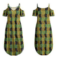 Aloha Hawaii Ilima Maile Lei Couples Matching Summer Maxi Dress and Hawaiian Shirt Palaka Inspired Hawaiian-plaid Black LT14 - Polynesian Pride