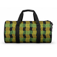 Aloha Hawaii Ilima Maile Lei Duffle Bag Palaka Inspired Hawaiian-plaid Black LT14 One size Black - Polynesian Pride