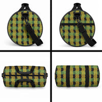 Aloha Hawaii Ilima Maile Lei Duffle Bag Palaka Inspired Hawaiian-plaid Black LT14 - Polynesian Pride