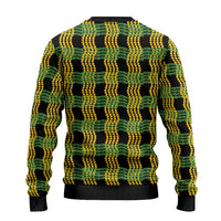 Aloha Hawaii Ilima Maile Lei Ugly Christmas Sweater Palaka Inspired Hawaiian-plaid Black LT14 - Polynesian Pride