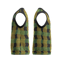 Aloha Hawaii Ilima Maile Lei Christmas Knitted V-Neck Vest Palaka Inspired Hawaiian-plaid Black LT14 - Polynesian Pride