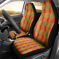 Aloha Hawaii Ilima Maile Lei Car Seat Cover Palaka Inspired Hawaiian-plaid Red LT14 - Polynesian Pride