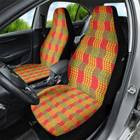 Aloha Hawaii Ilima Maile Lei Car Seat Cover Palaka Inspired Hawaiian-plaid Red LT14 - Polynesian Pride