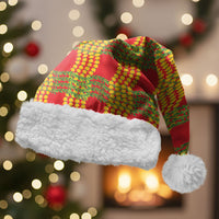 Aloha Hawaii Ilima Maile Lei Christmas Santa Hat Palaka Inspired Hawaiian-plaid Red LT14 With Fur Red - Polynesian Pride