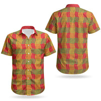 Aloha Hawaii Ilima Maile Lei Couples Matching Puletasi and Hawaiian Shirt Palaka Inspired Hawaiian-plaid Red LT14 - Polynesian Pride
