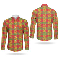 Aloha Hawaii Ilima Maile Lei Couples Matching Short Sleeve Bodycon Dress and Long Sleeve Button Shirt Palaka Inspired Hawaiian-plaid Red LT14 - Polynesian Pride