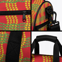 Aloha Hawaii Ilima Maile Lei Duffle Bag Palaka Inspired Hawaiian-plaid Red LT14 - Polynesian Pride