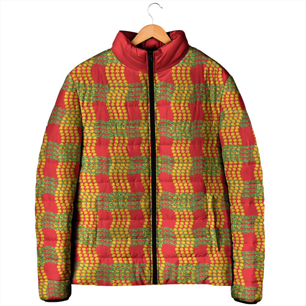 Aloha Hawaii Ilima Maile Lei Padded Jacket Palaka Inspired Hawaiian-plaid Red LT14 - Polynesian Pride