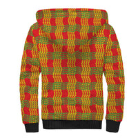 Aloha Hawaii Ilima Maile Lei Sherpa Hoodie Palaka Inspired Hawaiian-plaid Red LT14 - Polynesian Pride