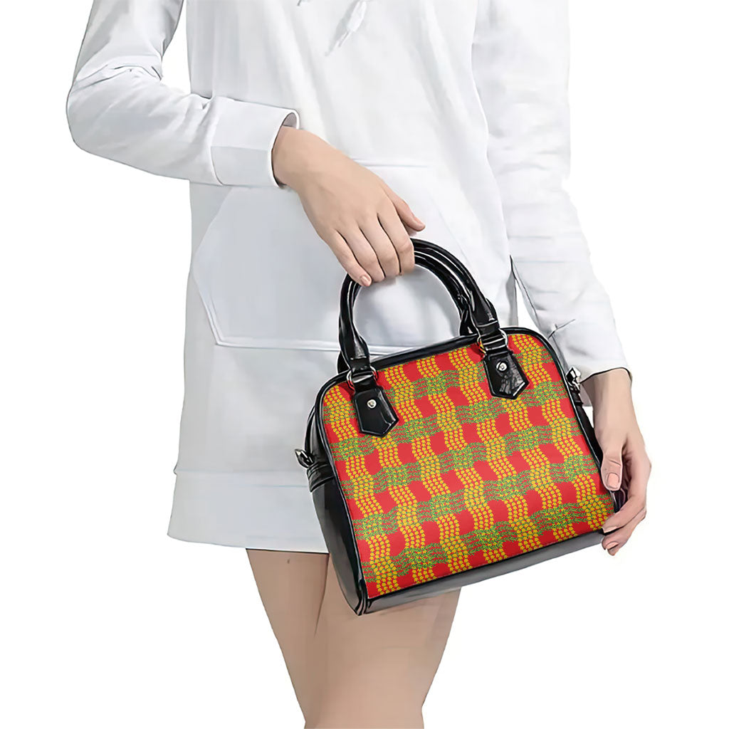 Aloha Hawaii Ilima Maile Lei Shoulder Handbag Palaka Inspired Hawaiian-plaid Red LT14 - Polynesian Pride