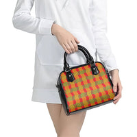 Aloha Hawaii Ilima Maile Lei Shoulder Handbag Palaka Inspired Hawaiian-plaid Red LT14 - Polynesian Pride