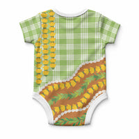 Hawaii Leis Palaka Motifs Baby Onesie Pikake Pakalana Maile Ilima Kakau Style LT14 - Polynesian Pride