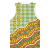 Hawaii Leis Palaka Motifs Basketball Jersey Pikake Pakalana Maile Ilima Kakau Style LT14 - Polynesian Pride