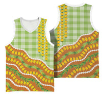 Hawaii Leis Palaka Motifs Basketball Jersey Pikake Pakalana Maile Ilima Kakau Style LT14 - Polynesian Pride