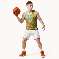 Hawaii Leis Palaka Motifs Basketball Jersey Pikake Pakalana Maile Ilima Kakau Style LT14 - Polynesian Pride