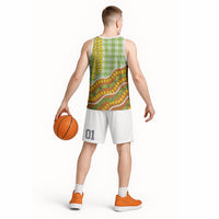 Hawaii Leis Palaka Motifs Basketball Jersey Pikake Pakalana Maile Ilima Kakau Style LT14 - Polynesian Pride