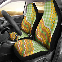 Hawaii Leis Palaka Motifs Car Seat Cover Pikake Pakalana Maile Ilima Kakau Style LT14 - Polynesian Pride