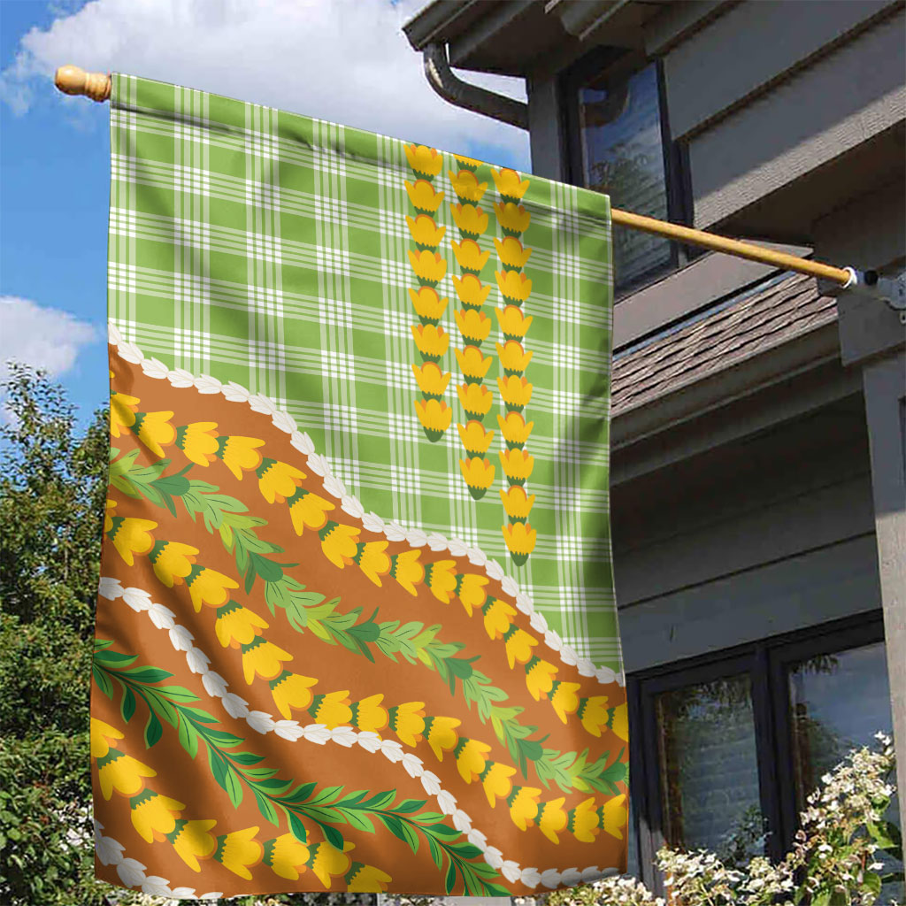 Hawaii Leis Palaka Motifs Garden Flag Pikake Pakalana Maile Ilima Kakau Style LT14 - Polynesian Pride