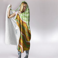Hawaii Leis Palaka Motifs Hooded Blanket Pikake Pakalana Maile Ilima Kakau Style LT14 - Polynesian Pride