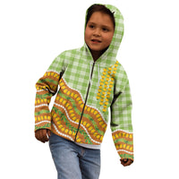 Hawaii Leis Palaka Motifs Kid Hoodie Pikake Pakalana Maile Ilima Kakau Style LT14 - Polynesian Pride