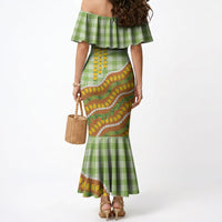 Hawaii Leis Palaka Motifs Mermaid Dress Pikake Pakalana Maile Ilima Kakau Style LT14 - Polynesian Pride