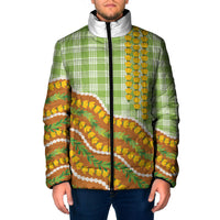 Hawaii Leis Palaka Motifs Padded Jacket Pikake Pakalana Maile Ilima Kakau Style LT14 Men Multicolor - Polynesian Pride