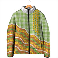 Hawaii Leis Palaka Motifs Padded Jacket Pikake Pakalana Maile Ilima Kakau Style LT14 - Polynesian Pride