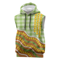 Hawaii Leis Palaka Motifs Sleeveless Hoodie Pikake Pakalana Maile Ilima Kakau Style LT14 Multicolor - Polynesian Pride