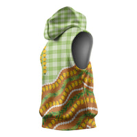 Hawaii Leis Palaka Motifs Sleeveless Hoodie Pikake Pakalana Maile Ilima Kakau Style LT14 - Polynesian Pride