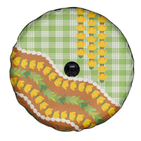 Hawaii Leis Palaka Motifs Spare Tire Cover Pikake Pakalana Maile Ilima Kakau Style LT14 - Polynesian Pride