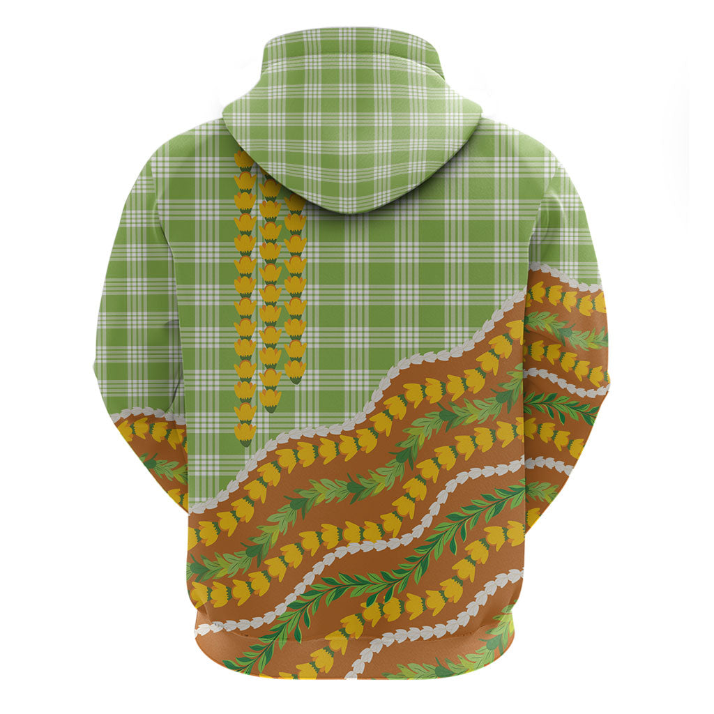 Hawaii Leis Palaka Motifs Zip Hoodie Pikake Pakalana Maile Ilima Kakau Style LT14 - Polynesian Pride