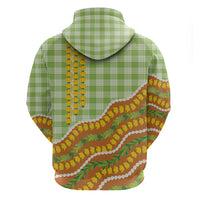 Hawaii Leis Palaka Motifs Zip Hoodie Pikake Pakalana Maile Ilima Kakau Style LT14 - Polynesian Pride