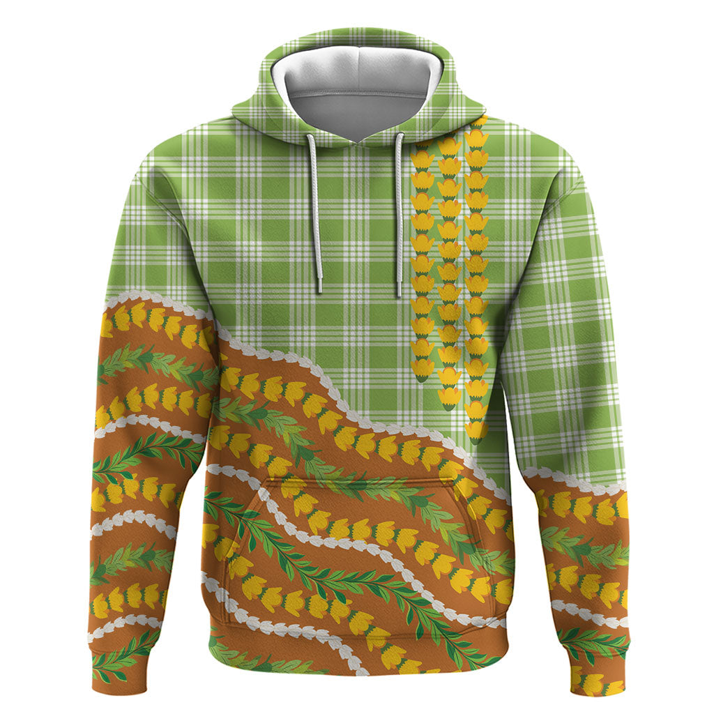 Hawaii Leis Palaka Motifs Zip Hoodie Pikake Pakalana Maile Ilima Kakau Style LT14 Pullover Hoodie Multicolor - Polynesian Pride