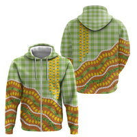 Hawaii Leis Palaka Motifs Zip Hoodie Pikake Pakalana Maile Ilima Kakau Style LT14 - Polynesian Pride