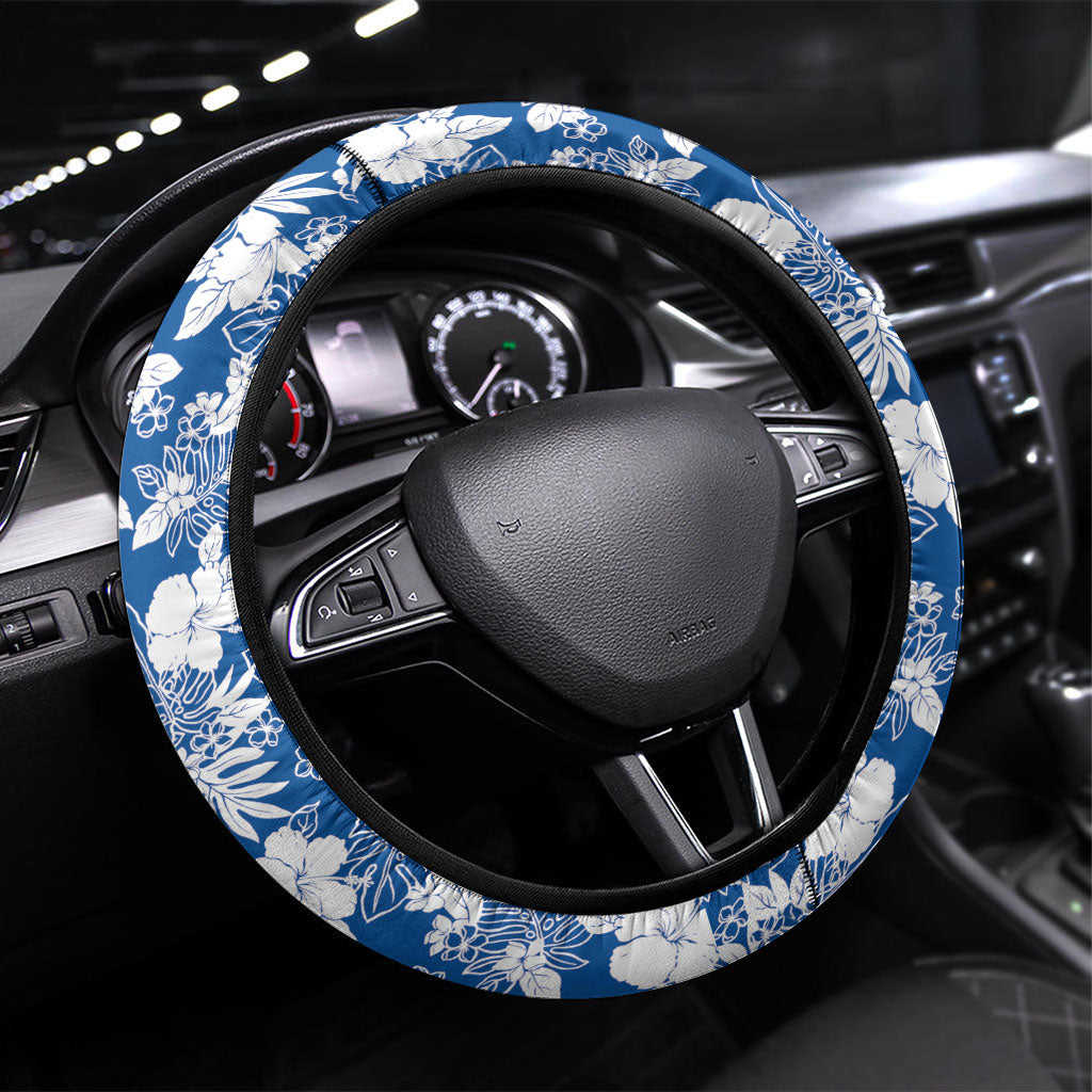 Chanukah Jewish Hawaii Steering Wheel Cover Festival of Lights Hanukkah Menorah Tropical Flowers