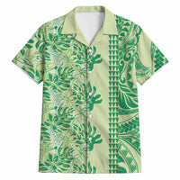 Lime Green Hibiscus Monstera Seamless Kakau Hawaii Hawaiian Shirt LT14 Lime Green - Polynesian Pride