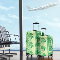 Lime Green Hibiscus Monstera Seamless Kakau Hawaii Luggage Cover LT14 - Polynesian Pride