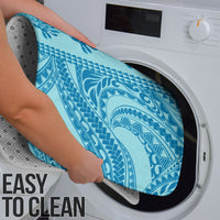 Cyan Hibiscus Monstera Seamless Kakau Hawaii Bathroom Set LT14 - Polynesian Pride