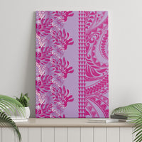 Purple Hibiscus Monstera Seamless Kakau Hawaii Canvas Wall Art LT14 - Polynesian Pride