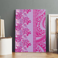 Purple Hibiscus Monstera Seamless Kakau Hawaii Canvas Wall Art LT14 - Polynesian Pride