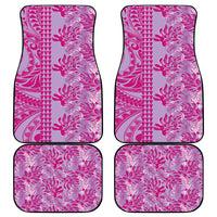 Purple Hibiscus Monstera Seamless Kakau Hawaii Car Mats LT14 - Polynesian Pride