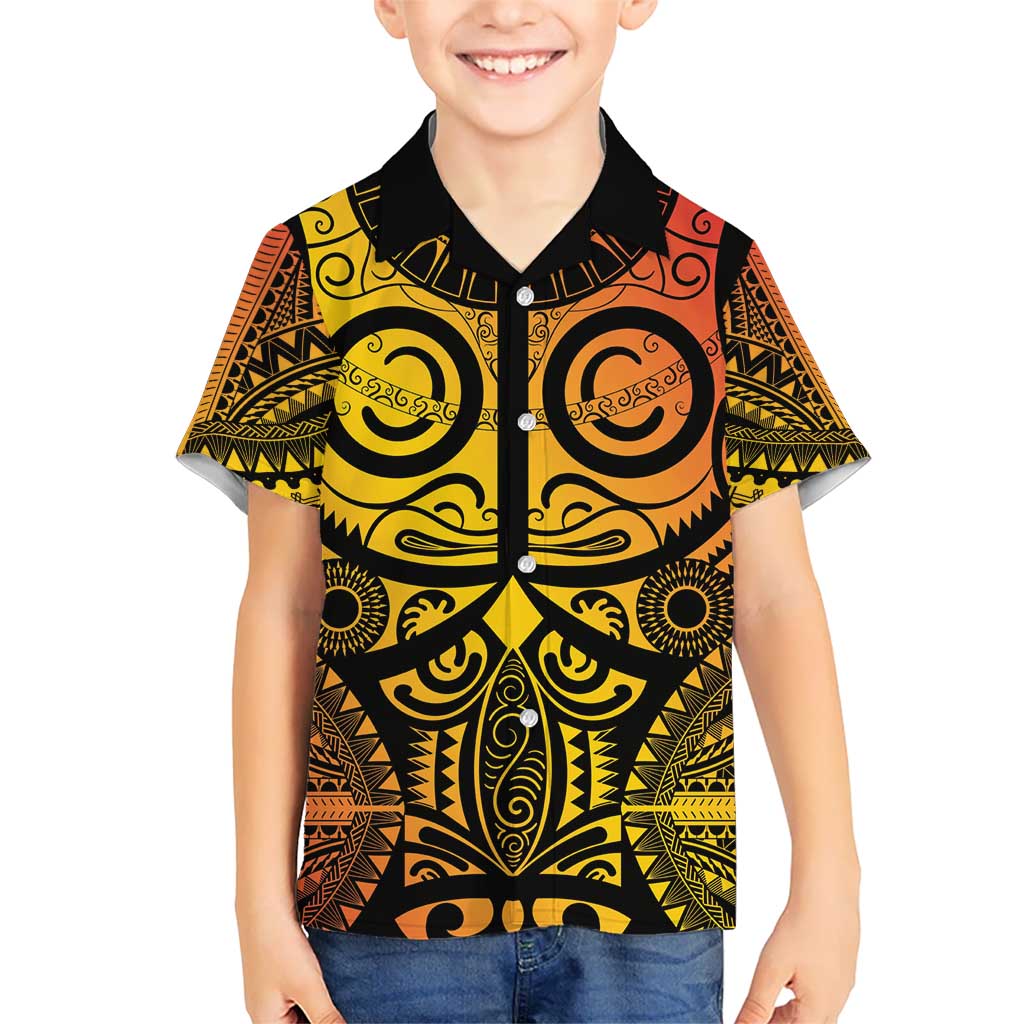 Marquesas Islands Hawaiian Shirt Marquesan Tattoo Yellow Gradient - Polynesian Pride
